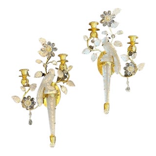Bagues Manner Rock Crystal Sconces - Pair For Sale