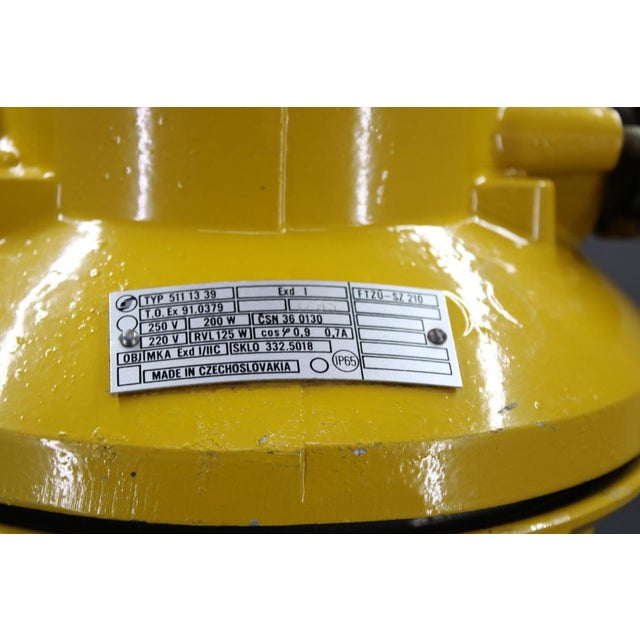 1970s Industrial Glass Lamp, Czechoslovakia, 1970s For Sale - Image 5 of 12