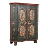 Early 19th Century Hand-Painted German Two-Door Armoire Shrunk For Sale