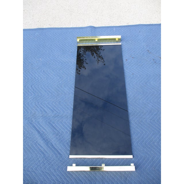 1980s Design Institute of America Dia Oval Brass Chrome Finish Dining Table For Sale - Image 5 of 9