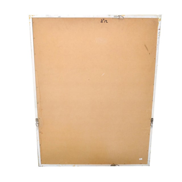 1970 Faux Bois Hand Carved Wood Wall Mirror Hollywood Regency Off-White, Italy For Sale - Image 10 of 12