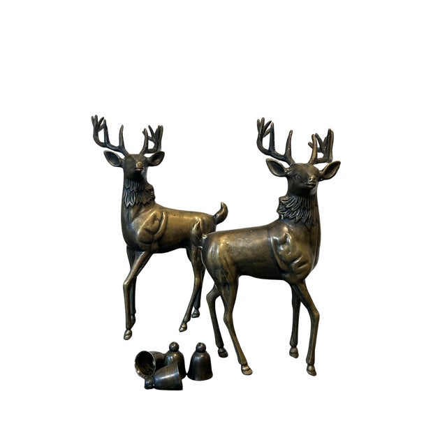 Metal Vintage Mid-Century Modern Brass Sculptural Candelabras – Figurative Brass Art Decor For Sale - Image 7 of 13