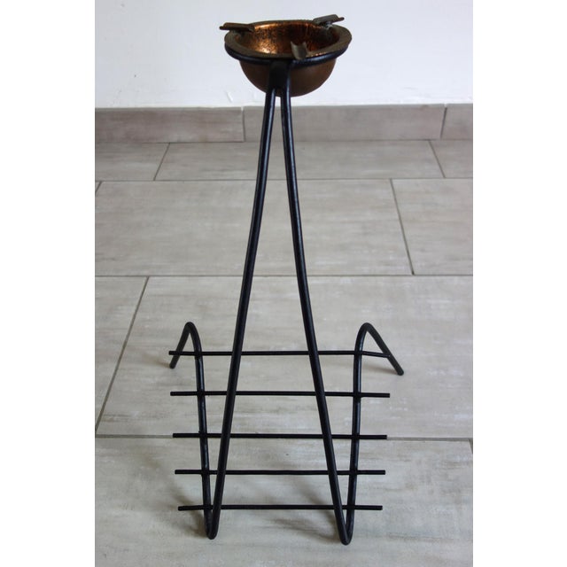 1950s Vintage France Metal and Copper Ashtray, 1950s For Sale - Image 5 of 12