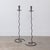 1950s Pair of Tall French Iron Wavy Candlesticks For Sale - Image 4 of 10
