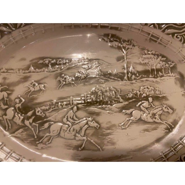 Louisville Stoneware Embossed Running Horse Large Platter For Sale - Image 4 of 8