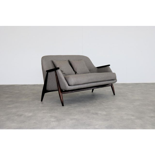 Brown Vintage Seating Area Armchair and Sofa by Svante Skogh for Asko, 1950s, Set of 2 For Sale - Image 8 of 18