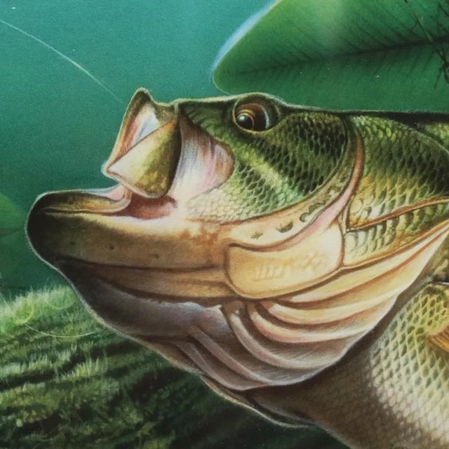1980s 1980s Vintage Fishing Wall Art "Fooled Again," by Jon Wright Framed For Sale - Image 5 of 9