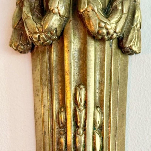 Metal Napoleon III Gilt Bronze 2-Branch Candle Sconces, Mid-19th Century, Set of 2 For Sale - Image 7 of 15