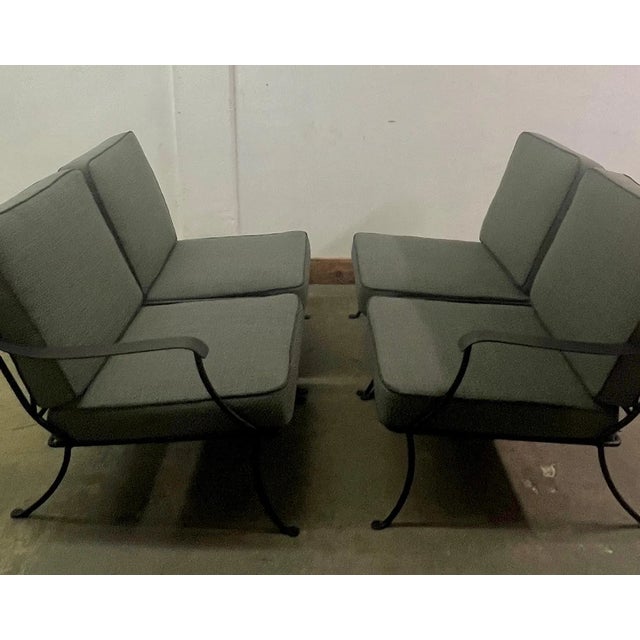 Green Wrought Iron Sofa with Four Moveable Lounges in the Style of Italian Salterini For Sale - Image 8 of 12