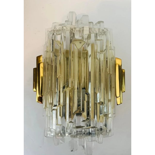 1970s Hillebrand Ice Crystal Wall Lamps - A Pair For Sale - Image 11 of 11