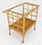 Fine Bamboo c1970s 2 Tier glass Top Serving Bar Cart on Wheels Mid Century MINT! For Sale - Image 9 of 18
