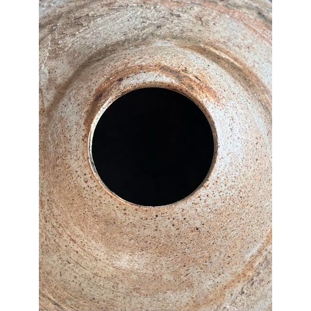 Vintage Earth Toned Studio Pottery Vase For Sale In Chicago - Image 6 of 7