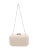 2020s Judith Leiber Slide Lock Crystal Pearl Ivory White Shoulder Clutch Evening handBag Minaudière For Sale - Image 9 of 10