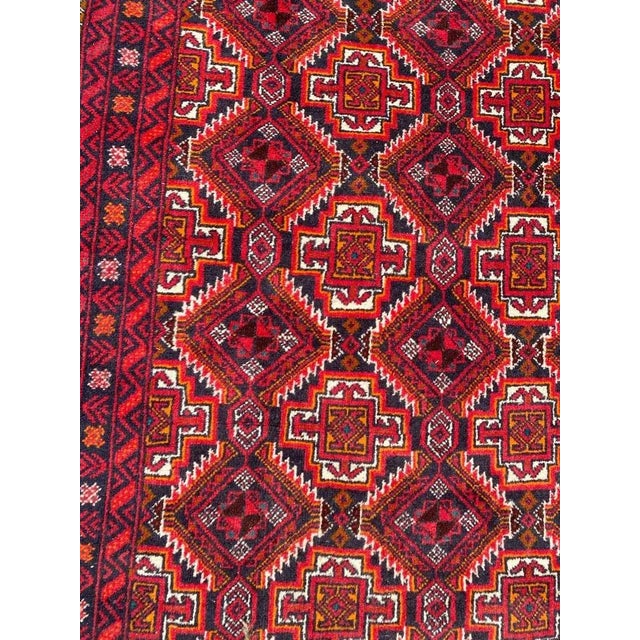 Vintage Turkmen Baluch Back Rug, 1980s For Sale - Image 4 of 11
