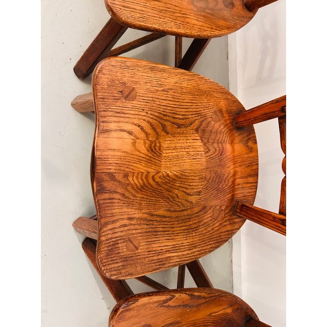 1940s Romweber Viking Oak Equestrian Horse Head Dining Side Chair Trio For Sale - Image 13 of 15