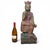 Asian Polychrome Seated Bodhisattva Sculpture on Lotus Base 23" For Sale - Image 13 of 17
