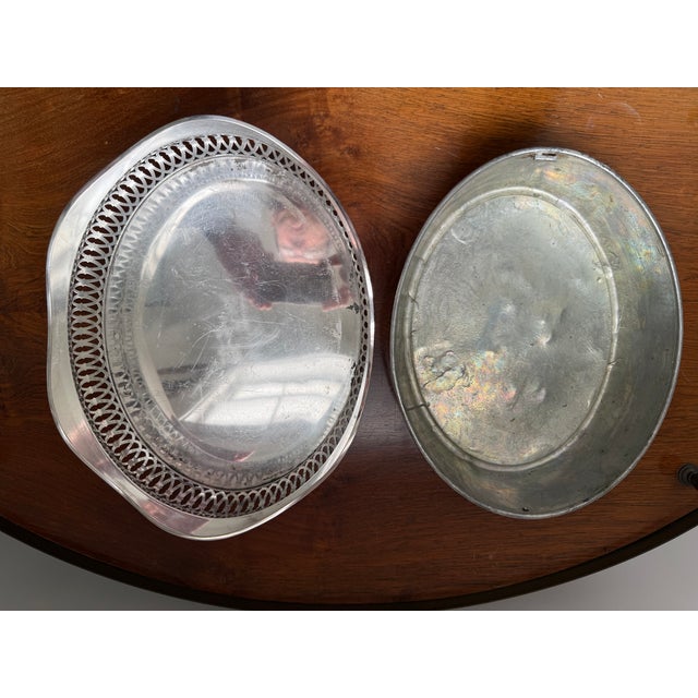 Antique Gorhan Silver Plated Centerpiece Flower Basket For Sale - Image 10 of 12