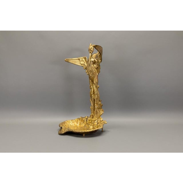 French Art Nouveau Style Umbrella or Cane Stand with Heron Motif, 1950s For Sale - Image 14 of 18