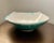 Modern Square Footed Studio Bowl With Turquoise Outside and Fish Scale Cream Inside Glaze For Sale In San Diego - Image 6 of 6