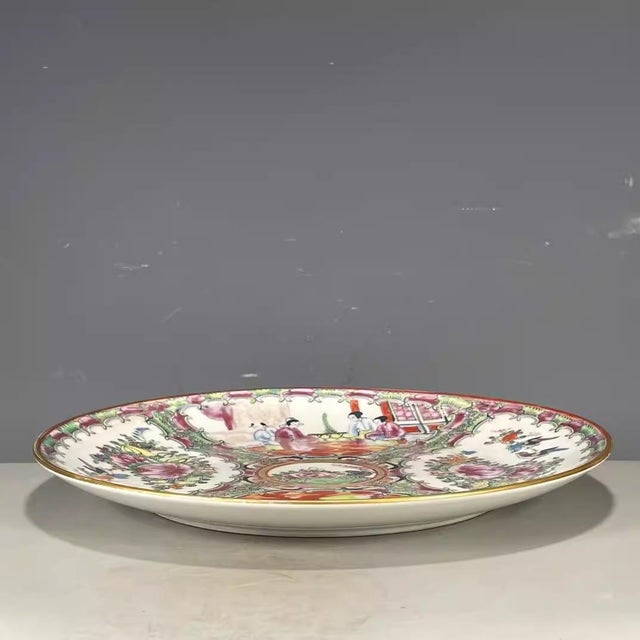 Chinoiserie Old Chinese Porcelain Plate For Sale - Image 3 of 6