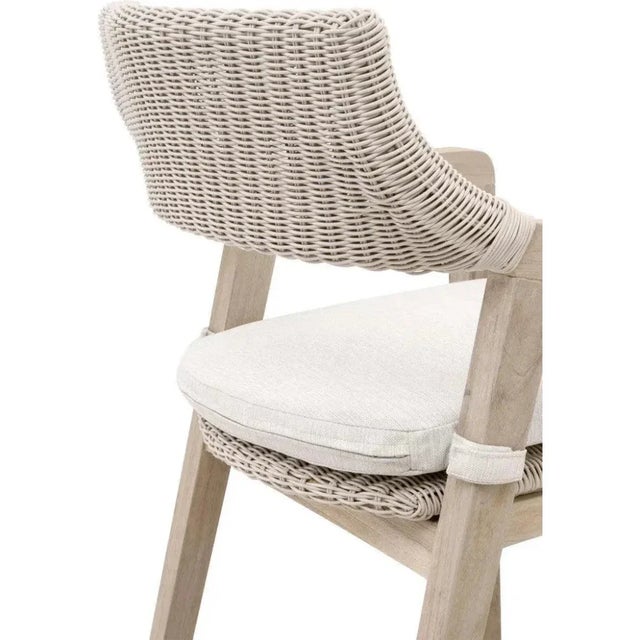 Wood Lucia Olefin Fabric Outdoor Counter Stool by Essentials for Living For Sale - Image 7 of 8