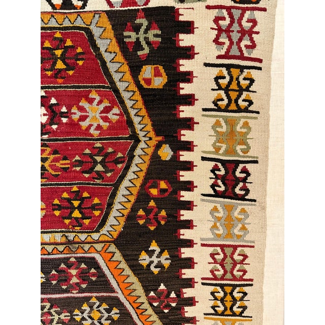 Antique Turkish Anatolian Kilim Rug of Matrimony For Sale - Image 13 of 18