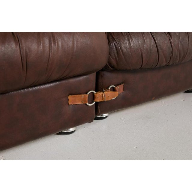 Brown Vintage Sculptural Lounge Chairs, Italy, 1970s, Set of 2 For Sale - Image 8 of 10