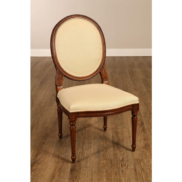 Brown Louis XVI Style Set Of 16 Oval Back Dining Chairs For Sale - Image 8 of 18