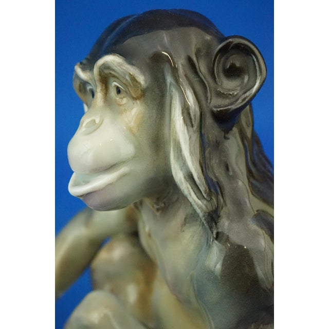 19th Century Porcelain Chimpanzee or Monkey Sculpture from Ernst Bohne & Sohne, Germany For Sale - Image 18 of 18
