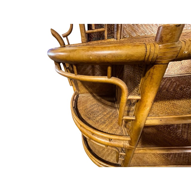 1980s Vintage Rattan Dry Bar by Lexington Furniture Industries For Sale - Image 5 of 12