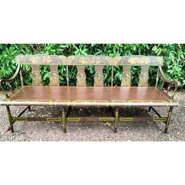 19Thc Original Paint Decorated Settee From Berks County, Pennsylvania For Sale In Los Angeles - Image 6 of 6