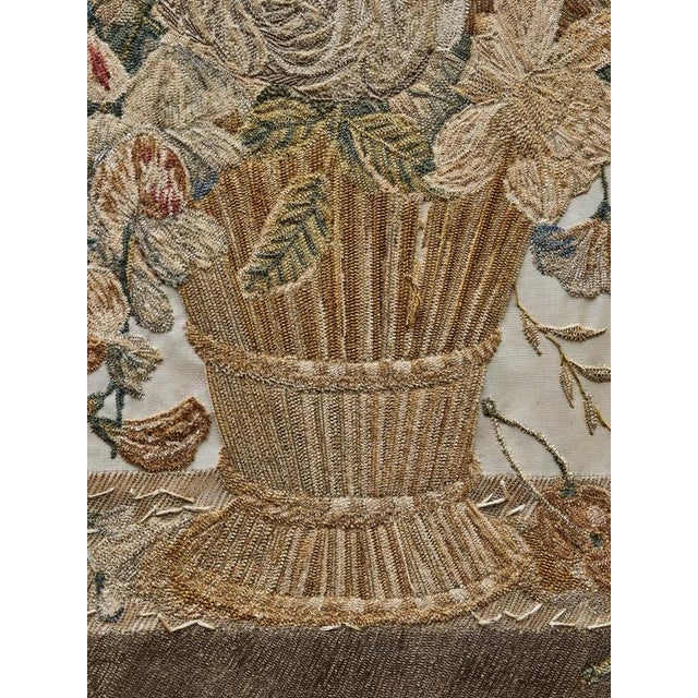 Biedermeier Floral Painting Embroidery For Sale - Image 4 of 9