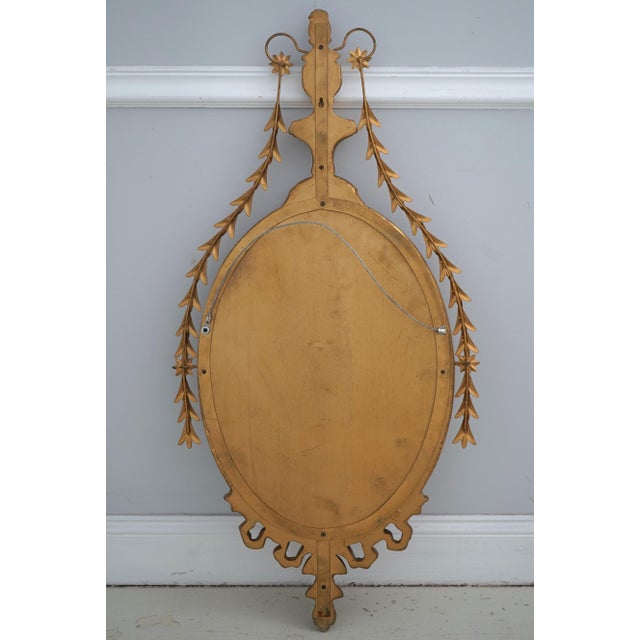 Gold Gilt Frame Italian Style Mirror For Sale - Image 9 of 9