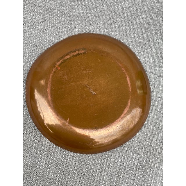 Mid Century Copper Enamel Rooster Catchall For Sale - Image 10 of 11