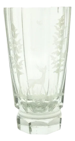 Art Deco Glass Vase from Val Saint Lambert, Belgium, 1930s