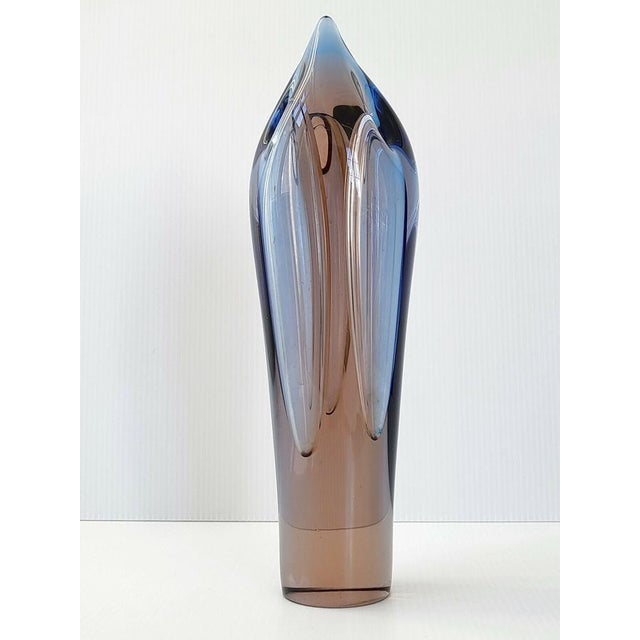 Vintage Italian Murano Glass Shell Vase, 1960s For Sale - Image 7 of 8