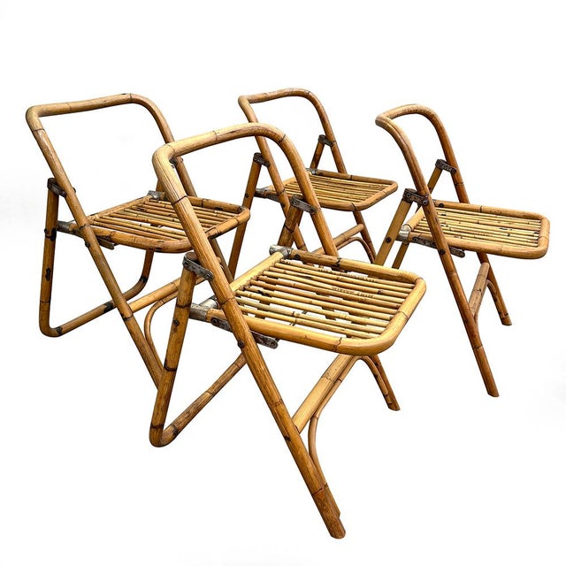 Bamboo Folding Chair from Dal Vera, Italy, 1950s For Sale - Image 17 of 17