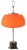 Orange Glass Table / Desk Lamp attributed to Oscar Torlasco for Lumi, 1960s For Sale