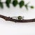 Round Green Tourmaline Ring With Diamond Accents: Solid 14k White Gold, 5.5mm, Size 6.75 For Sale In Columbus - Image 6 of 9