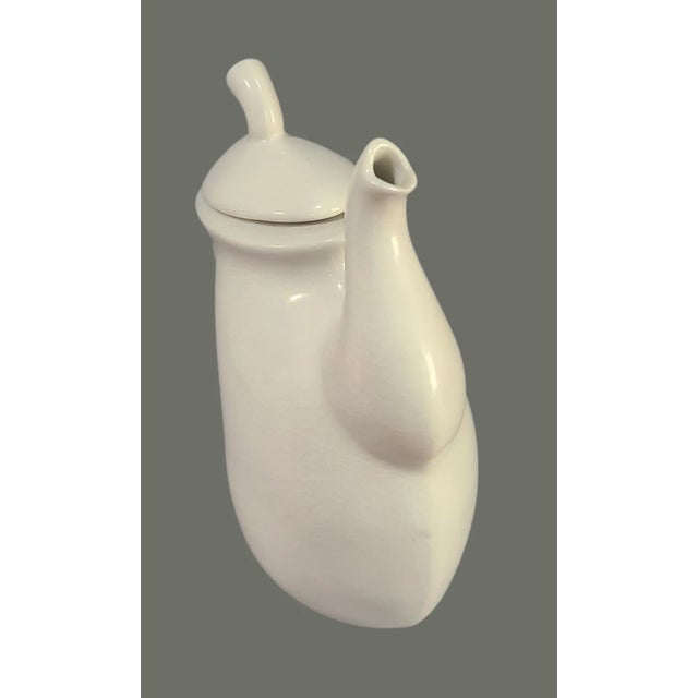 Late 20th Century Late 20th Century Michael Lambert Studio Art Pottery Dancing W/Attitude Tea Pot Light Celadon Signed For Sale - Image 5 of 8