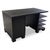 Art Deco desk dating from the 1930s. The desk is veneered in black-stained oak, emphasizing the clean geometric lines...