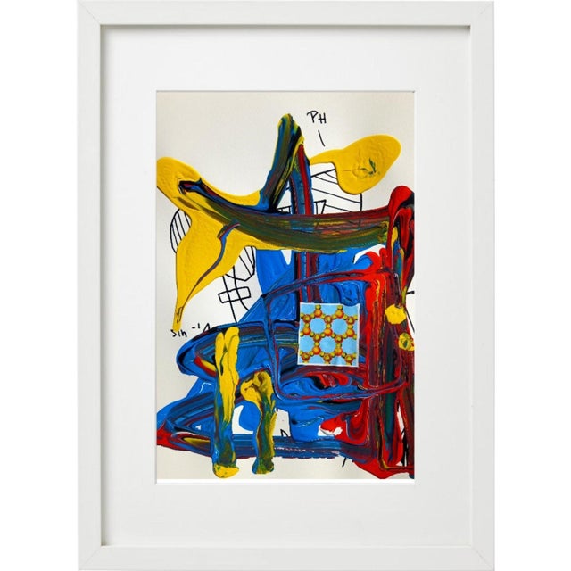 2020s Set of 6 - 11.5' X 14' Framed Abstract Acrylic Paintings 'The Physics' #1 by Diane Grant For Sale - Image 5 of 11