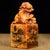Chinese Vintage Shoushan Stone Seal With Carved Mythical Beast (Pixiu) Finial For Sale - Image 3 of 8