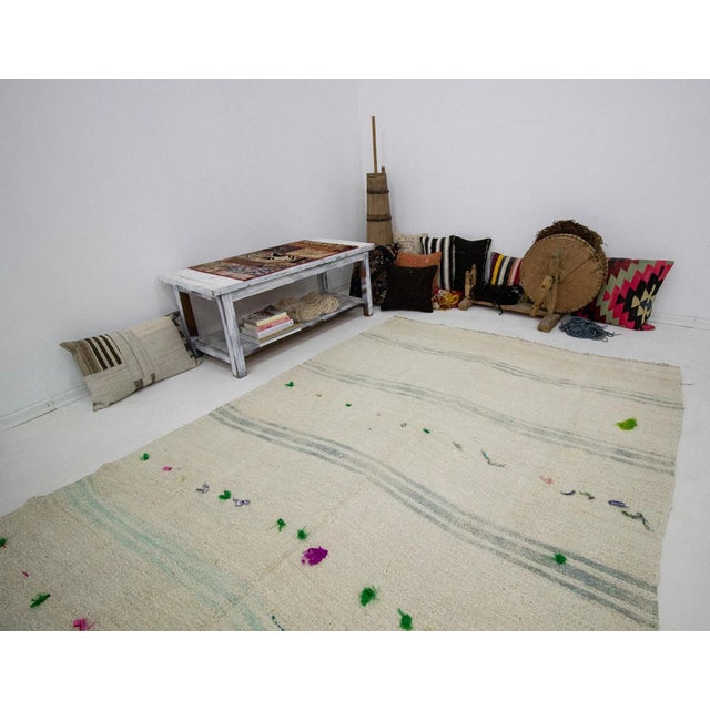 Hemp Vintage Kilim Rug- 5′11″ × 13′1″ For Sale In Los Angeles - Image 6 of 7