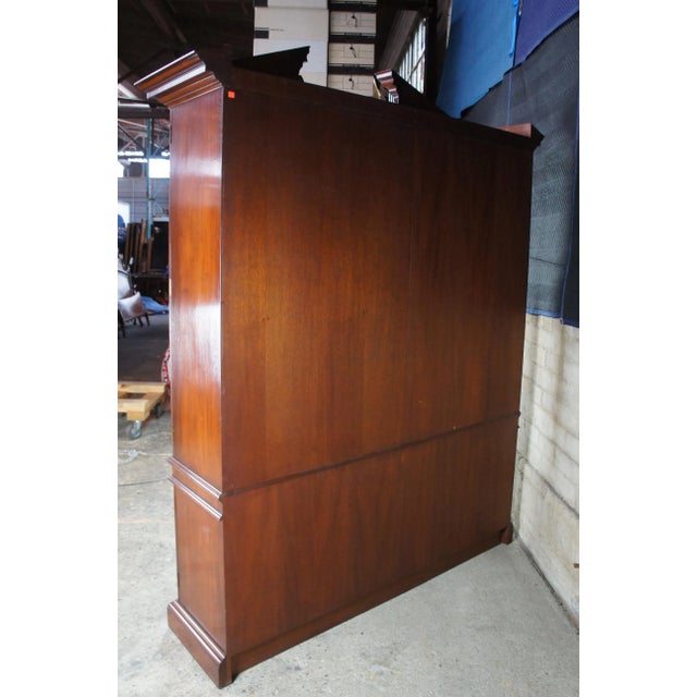 Arthur Brett George II Regency Carved Mahogany Library Bookcase China Display Cabinet Eagles For Sale - Image 12 of 13