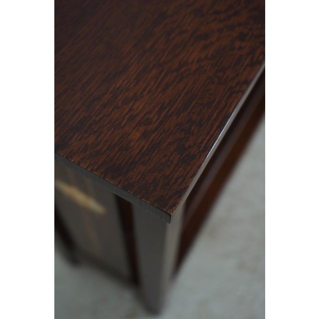 Stickley Mission Oak Harvey Ellis 3 Tier Inlaid Bookcase For Sale In Philadelphia - Image 6 of 12