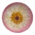 French Majolica Pink Daisy Plate Orchies, Circa 1890 For Sale