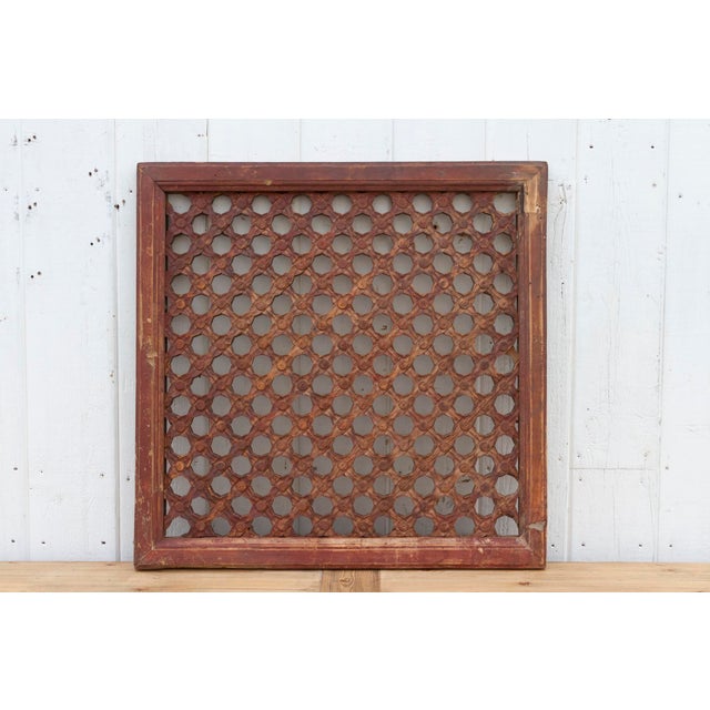 Chinese Early 20th Century Floral Lattice Screen For Sale - Image 3 of 8