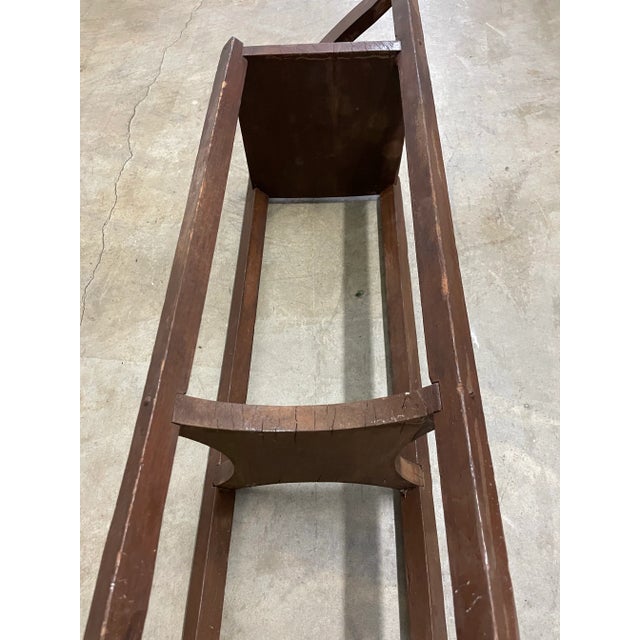 1920s Antique Wooden Plant Stand For Sale - Image 5 of 6