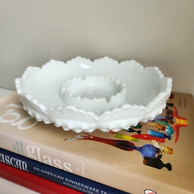 White Vintage Fenton Hobnail Milk Glass Ashtray For Sale - Image 8 of 11
